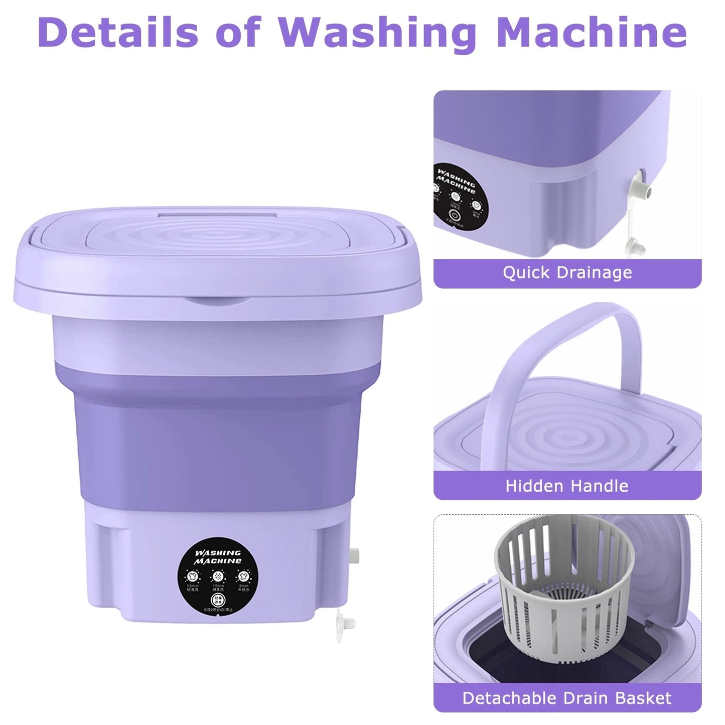 Home.Co- Foldable Mini Washing Machine
